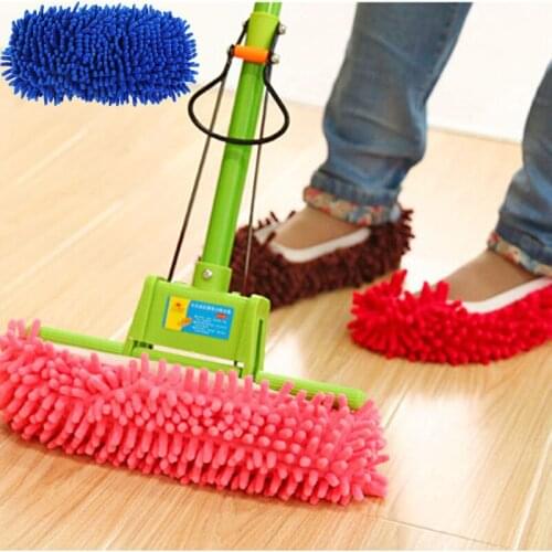 1 PCS Dust Cleaner Grazing Slippers House Bathroom Floor Cleaning Mop Cleaner Slipper Lazy Shoes Cover Microfiber Hot Selling