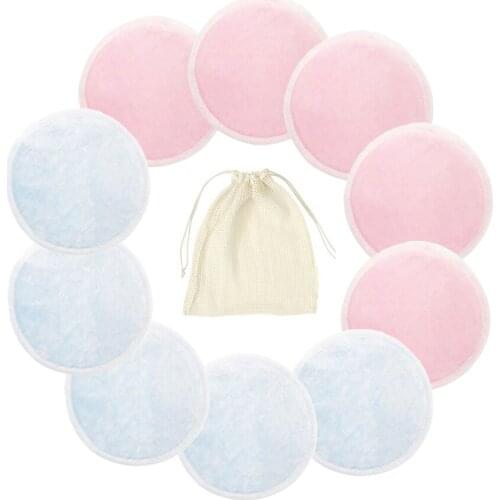 10/15Pcs Reusable Make Up Remover Pads Washable Bamboo Cotton Cloth Puff Face/Eye/Lip Clean Facial Skin Care With Laundry Bag