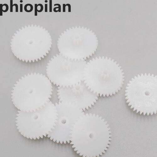 100pcs 3608-2B 36082B 36T/10T 0.5m dia=2.05mm modulus double plastic gear reduction gear for gear box