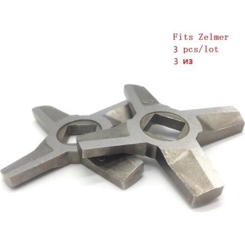 3 Per Lot Free Shipping High Quality Meat Grinder Parts 8# Blade Mincer Knife Fits For Zelmer