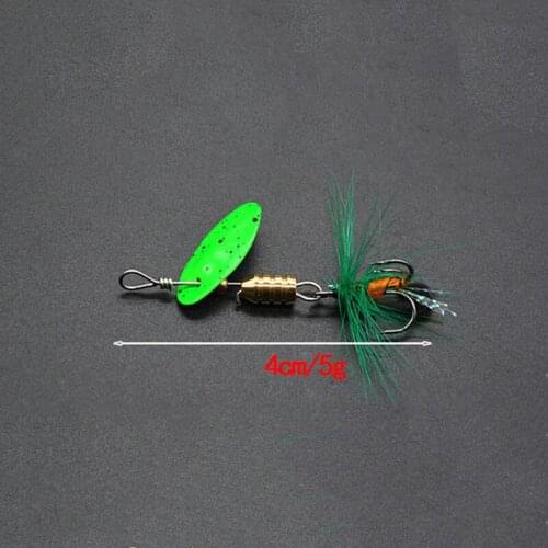 4Pcs/Lot Artificial Metal Spinner Freshwater High Quality Fishing Lure Hard Bait 4cm/5g Anti-Corrosion Metal Fishing Bait
