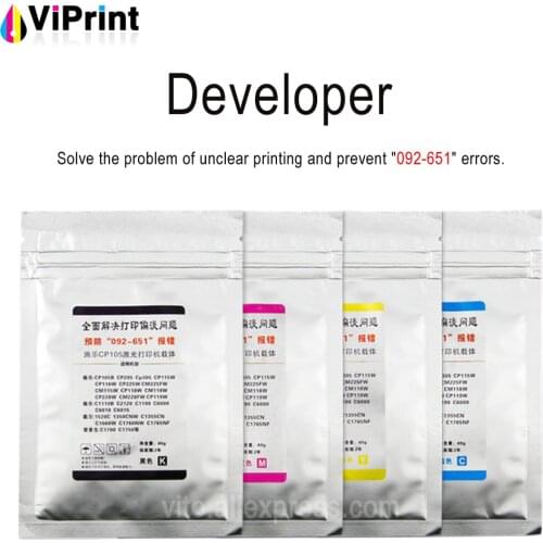 092-651 4 Packs Developer Compatible For Phaser 6010 6000 6020 6022 Workcentre 6015 6025 6027