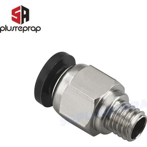 5pcs/lot Black Straight Connector Tube OD 4mm M6 Push In To Connect Fitting for 3D Printer 1.75mm Filament