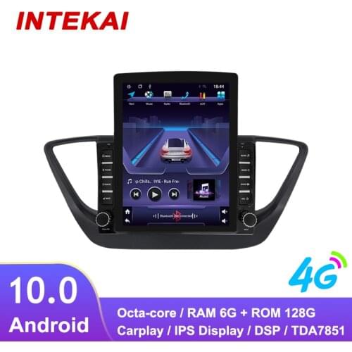 9.7" Vertical Style Tesla Screen Android 10.0 Car Radio GPS multimedia player for Hyundai verna solaris accent 2016 2017 2018
