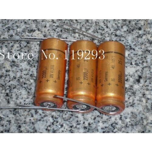 [BELLA]German Gold ROE axial electrolytic 2200UF 25V DIY good stuff--10pcs/lot