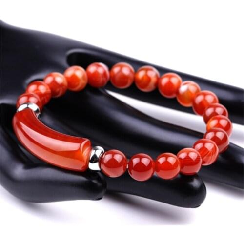Tiger eye Stone Drop Shipping Bracelet Men Gifts Natural Crystal White Opal Beaded Rectangle Bracelets For Women Fashion Jewelry