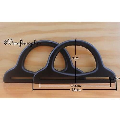 Wooden handles Purse handles handbag handle a pair black 7 inch M9