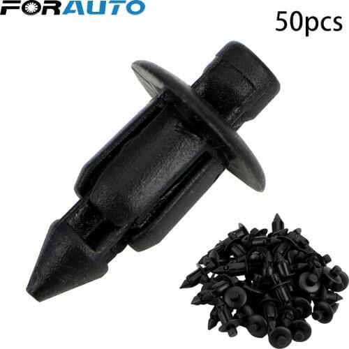 FORAUTO 50 Pieces/set Car Door Trim Panel Clips Retainer Clips Auto Fastener For Toyota Lexus 7mm Hole Plastic Rivet