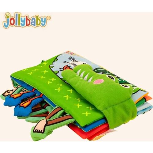 Baby Toddler Toys Cloth Book New Tail Crocodile Washable Early Childhood Learning Education Montelissou 0-3 Years Old Jollybaby