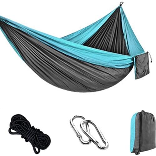 Camping Hammock Double Person Nylon Outdoor Survival Garden Hanging Sleeping Chair Travel Furniture Parachute Hammocks