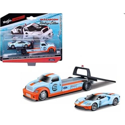 Maisto1/64 Ford GT Pickup Gulf Diecast Collection of Die-casting Simulation Alloy Model Children Toys