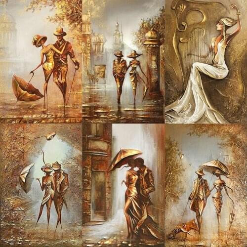 Couple Series DIY 5D Diamond Painting Full Round Drill Diamond Painting Creative Crafts Home Decoration Gift Hanging Painting