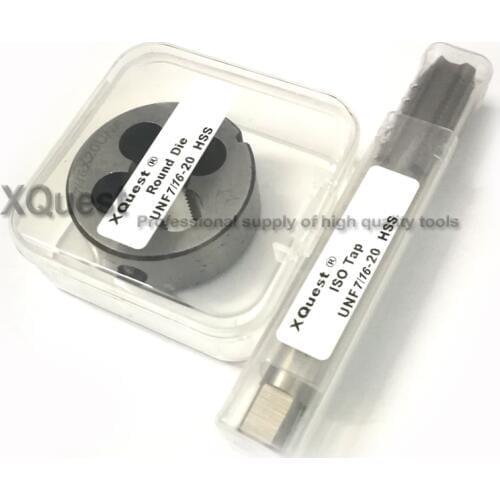 2pcs Unified Coarse Screw tap and die set UNC 7/16 UNC7/16 Thread dies taps UNF UNF7/16 UNS 7/16-16 7/16-18 7/16-20 7/16-24 -27