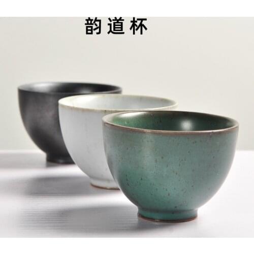 New Product Rough Pottery Tea Cup Creative Japanese Style Retro Rhyme Cups Kiln Becomes Single Teacup Ceramic Kung Fu Teaset