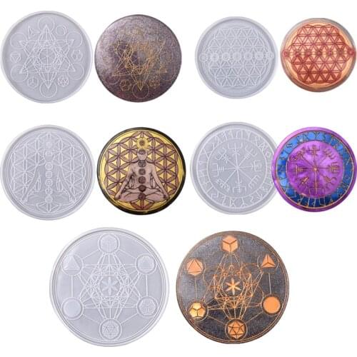 Crystal Epoxy Epoxy Mold Constellation Compass Tarot Divination Silicone Mold For Resin