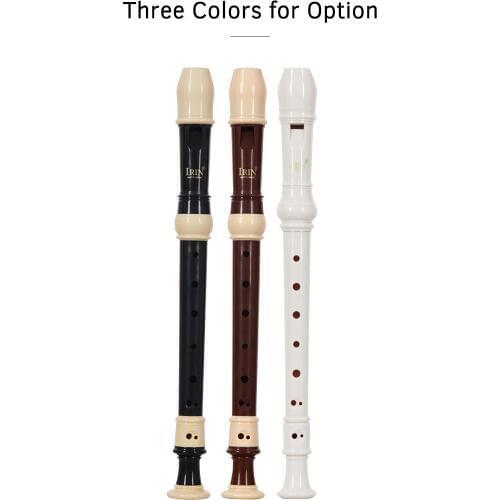 IRIN ABS Alto Recorder 8 Hole Baroque Style Recorders Instrument Detachable with Finger Rest and Carrying Bag Classroom