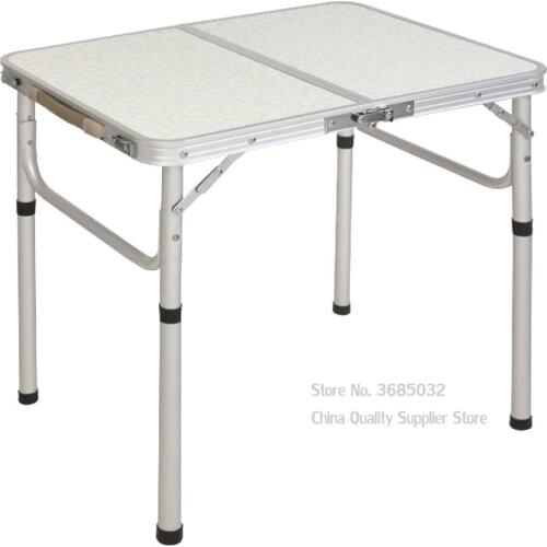 60*40cm Foldable Aluminum Table For Camping Dinning Light Weight Laptop Bed Desk Adjustable Height 26-55cm Heavy Loading