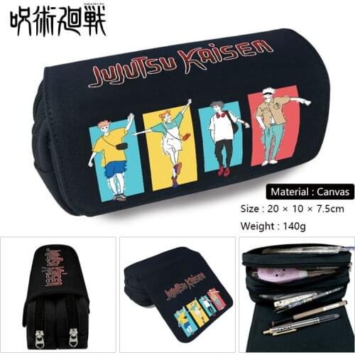 Jujutsu Kaisen Yuji Itadori Pen Bags Double Zipper School Pencil Case Box Cosmetic Makeup Bag Storage Bag Purse Wallet Gift