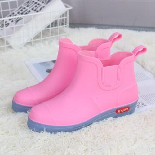 Colorful Fashion Womens Rain Boots Hot-selling Low-top Waterproof Ladies Rain Boots Sewing Summer Women Raining Boots