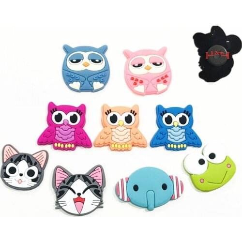 1PCS PVC Japan Anime Colorful Cute Animal Cartoon Fridge Magnets Kawaii Owl Refrigerator Magnetic Sticker Boys Girls Gifts
