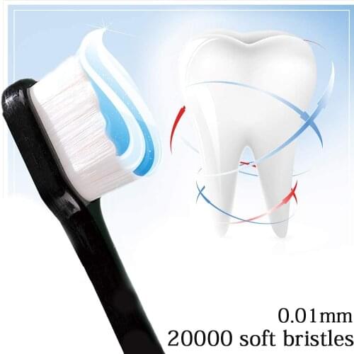 2/3pcs Ultra-fine Toothbrushes Wave Nano Million Bristles Micro Soft Toothx Brush With Holder Portable Oral Care Eco Product Kit