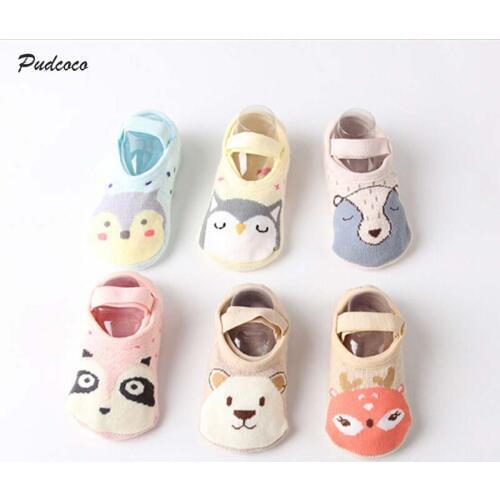 2019 Brand Baby Boys Girls Kids Anti Slip Ankle Socks Cute Cartoon Print Soft Cotton Anti-slip Shoe-like Socks 1-3Y