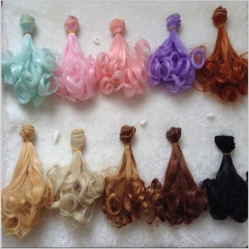 30PCS/LOT Wholesale Hot Handmade BJD SD Wigs High-temperature Wire DIY Curly Hair Dolls Wig 1/3