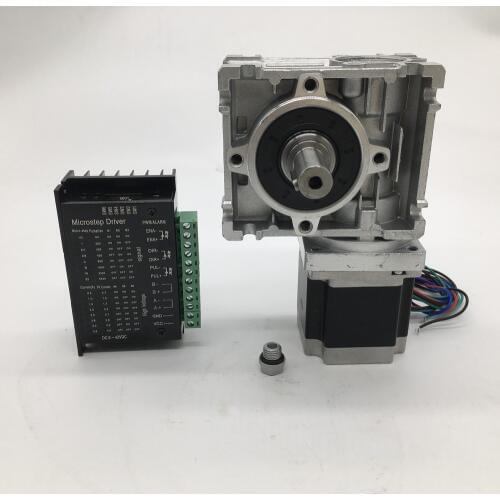 5:1 Worm Gearbox RV030 Speed Reducer 14mm output +Nema23 Stepper Motor 3A 56MM 1.2NM 172Oz-in Convert 90 degree +TB6600 Driver