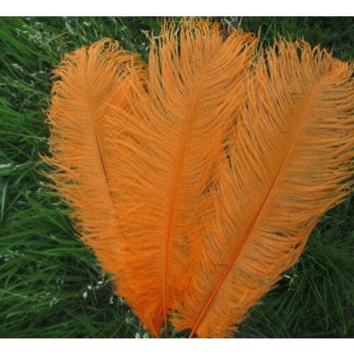 Manufacturers sell 50 pcs high quality orange ostrich feathers 18-20 inch 45-50 cm Wedding decoration