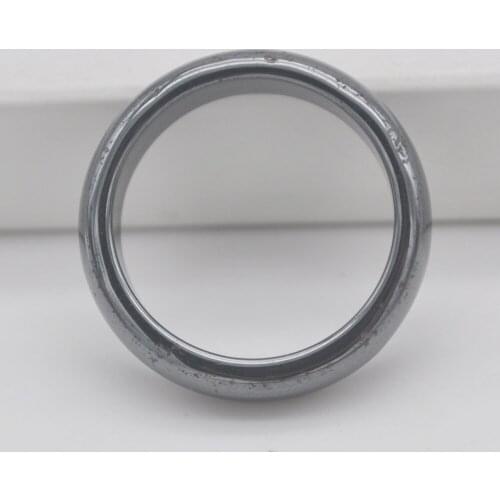 Black Hematite Magnetic Finger Ring Size 10 Jewelry X081