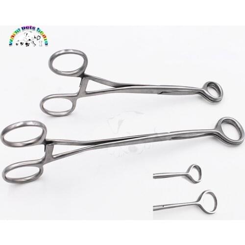 Collin Tongue Forceps Medical Stainless Steel Tongue Seizing Forceps Tongue Holding Forceps Dental Instruments Veterinary