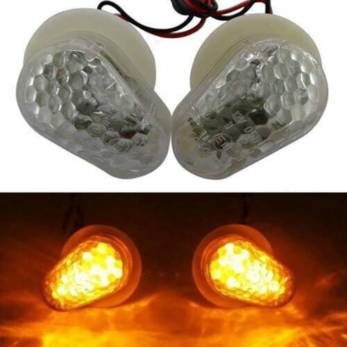 Flush Mount Amber Turn Signals Lights For YAMAHA YZF R1/R6/R6S 2004-13 05/06/07/08 Flash LED Lamp