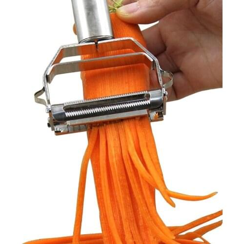Stainless Steel Multi-function Vegetable Peeler&ampJulienne Cutter Julienne Two-in-one Peeler Potato Carrot Grater Kitchen Tool