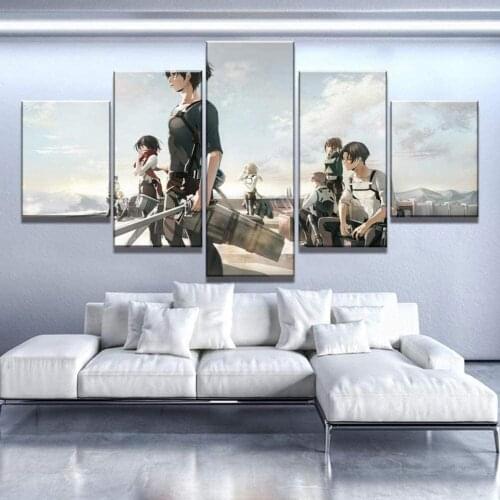 5 Piece Wall Art Canvas Anime Manga Prints Figure Allen Posters Modular Pictures Home Decor Modern Decoration Bedroom Paintings