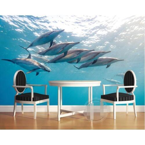 3d wallpaper custom mural non-woven 3d room wallpaper 3 d ocean world dolphin murals photo 3d wall mural wallpaper