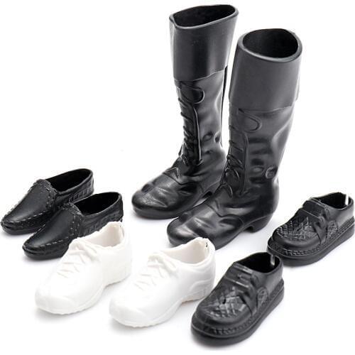 NK 4 Pairs /Set Fashion Boots Doll Shoes Heels Sandals For Ken Dolls Accessories High Quality Baby Toy DZ