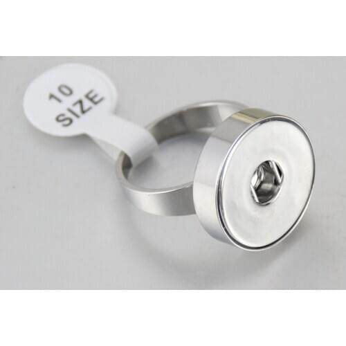 New JZ0018 Simple 316L stainless steel snap rings 4 size fit 18MM snap buttons DIY fittings wholesale
