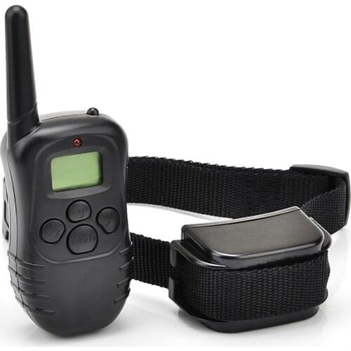 100 PCS LCD Display Rechargeable Waterproof 100Levels Vibration Shock Stop Barking 998DR Remote Electronic Dog Training Collar