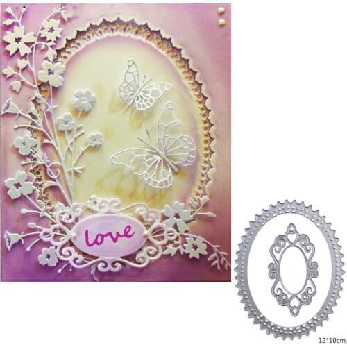 Carbon Steel Cutting Dies for Scrapbooking New 2019 Craft Die Cuts Card Making Embossing DIY Oval Lace