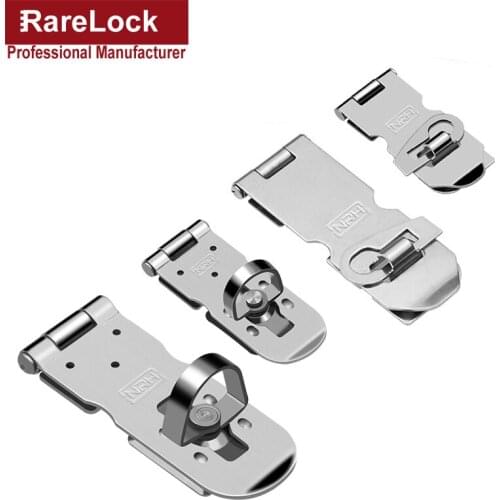 304 Stainless Steel Door Padlock Latch Anti Theft Door Lock Box Buckle Dormitory Lock Rarelock MA010 B
