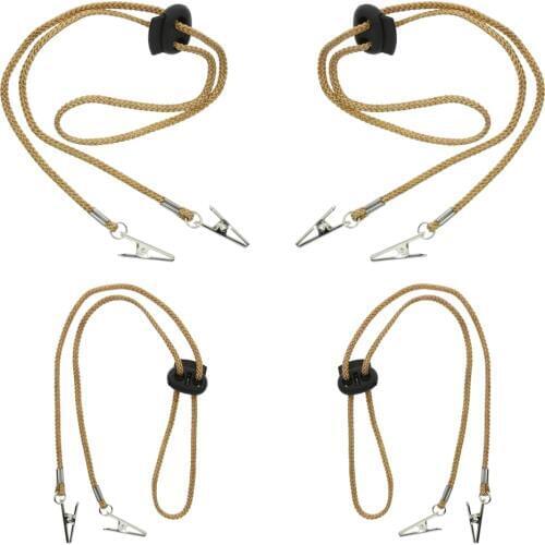 4 Pcs Adjustable Baby Adult Dinner Napkin Clip Holder Chain Lanyard for Meal