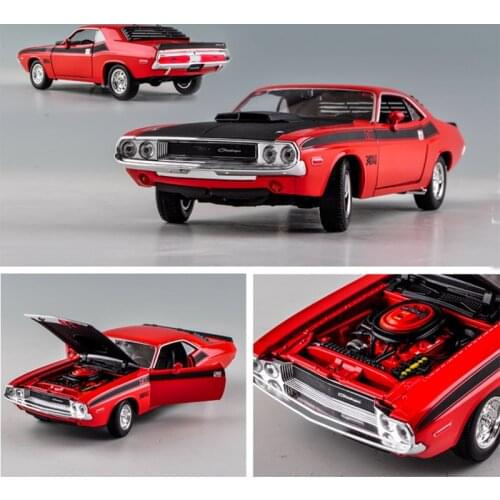 Welly Diecast 1:24 Challenger 1970 Muscle Retro Sports Car Alloy Model Metal Toy Static Collection Souvenir Ornaments Display