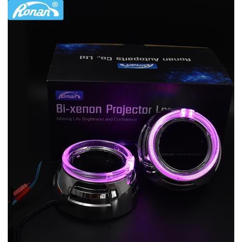 Ronan 3.0 LED angel eyes mask shroud white RGB for Cayenne Q5 Hella Bi xenon projector lens car headlights mask Automobile cover