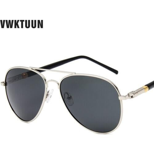 VWKTUUN Polarized Sunglasses Men Retro Goggles Pilot Points Twin Beam Oversized Glasses Seam Polarized Driving Driver Glasses