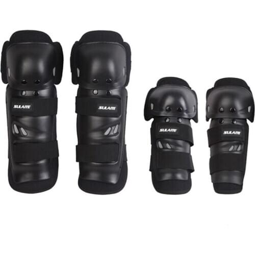 SULAITE PE Shell Anti-Seismic Knee Pads and Elbow Pads Set for Adult Outdoor Sports Skateboarding Inline Skating Cycling Skiing