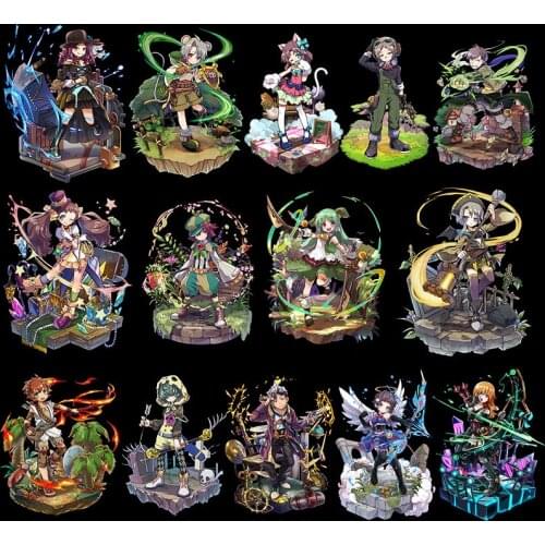 Cartoon anime character Heat transfer Iron On Patches For Clothing DIY A-level Washable Thermo Strpis Sticker On Clothes Patch