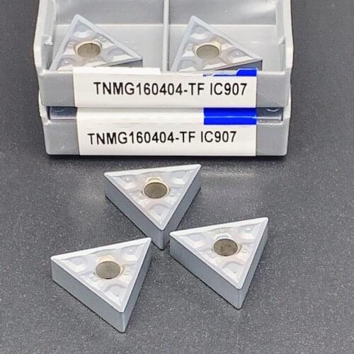 TNMG160404-TF IC907 IC908 Carbide Inserts CNC Metal Lathe Turning Tools Blades, Stainless Steel Tools