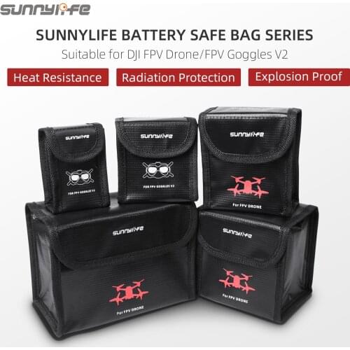 Battery Protective Storage Box for DJI FPV Combo V2 Safety Explosion-Proof Bag Battery Carring Case for FPV Drone Accessories