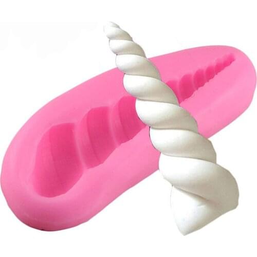 3D Unicorn Horn Silicone Mold Baby Birthday Polymer Clay Fondant Molds Cake Decorating Tools Candy Chocolate Gumpaste Moulds