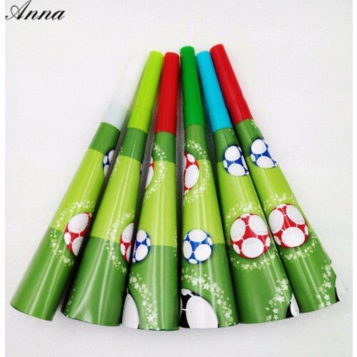 6pc/set Football Cartoon Birthday Party Supplies Trumpet Whistles Kids Birthday Party Favors Decoration Supplies Noise Maker